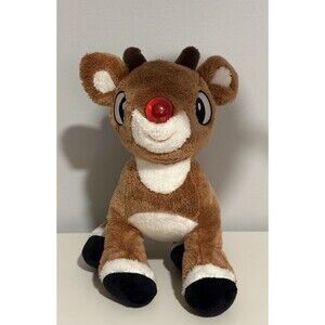 Musical Rudolph The Red Nosed Reindeer w/ Light 10" Plush Stuffed Animal NEW!